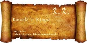 Kocsár Kinga névjegykártya